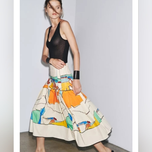 Zara ZW Collection Pleated Skirt - Picture 3 of 13